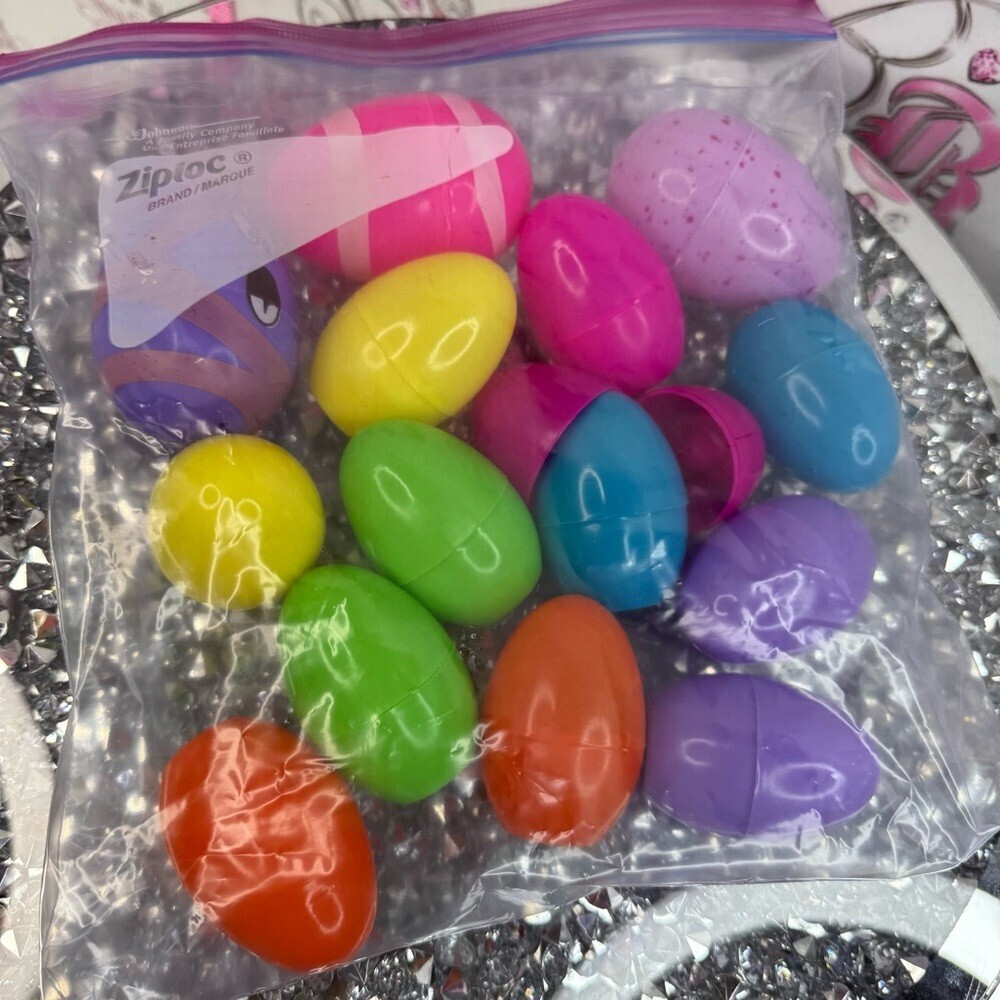 Set of Easter eggs some light up Plastic Easter Egg Set - Bright Multicolor bulk